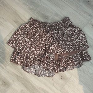 cheeta print flowy skirt